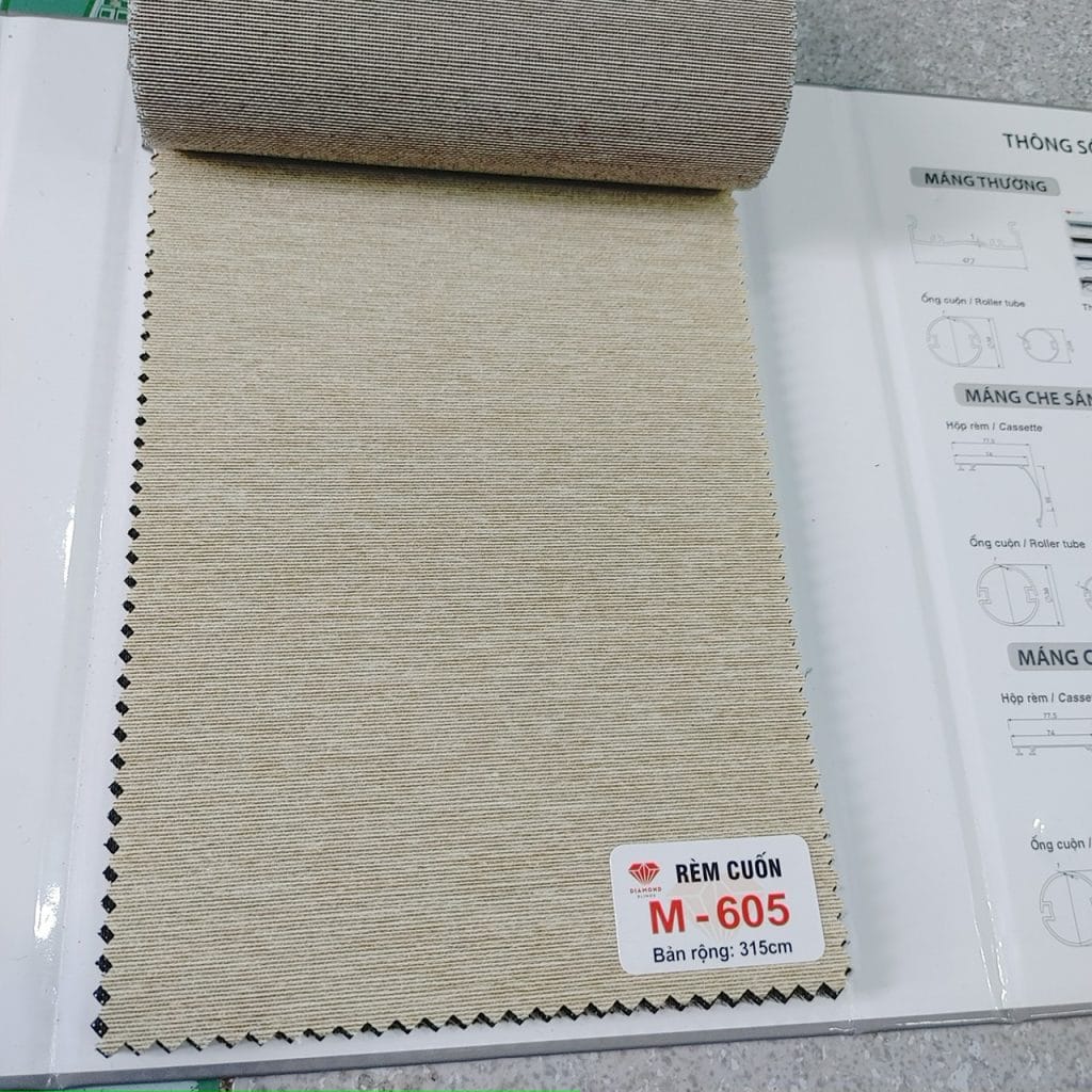 Rèm Cuốn Sọc Ngang Nổi Diamond