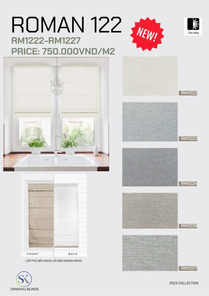 Rèm Roman Vải Bố SANKAKU