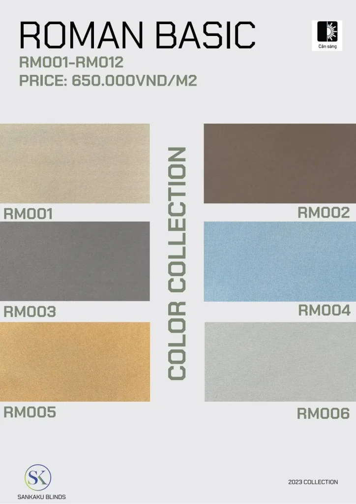 Rèm Roman Trơn SANKAKU