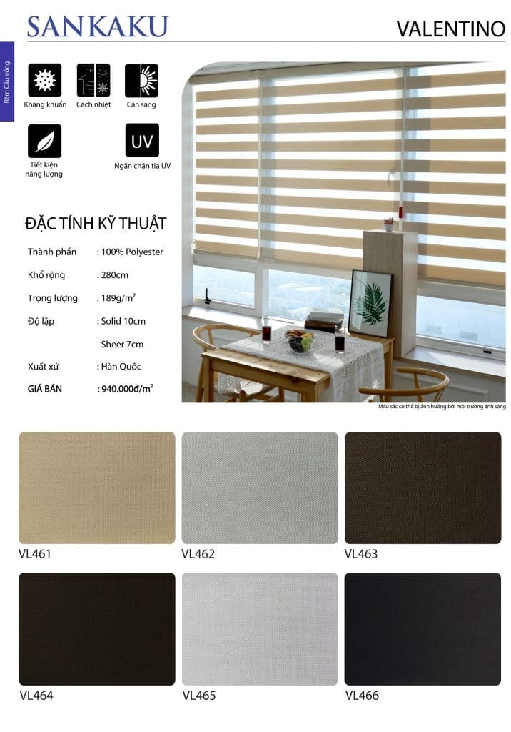Rèm Cầu Vồng SKK VALENTINO