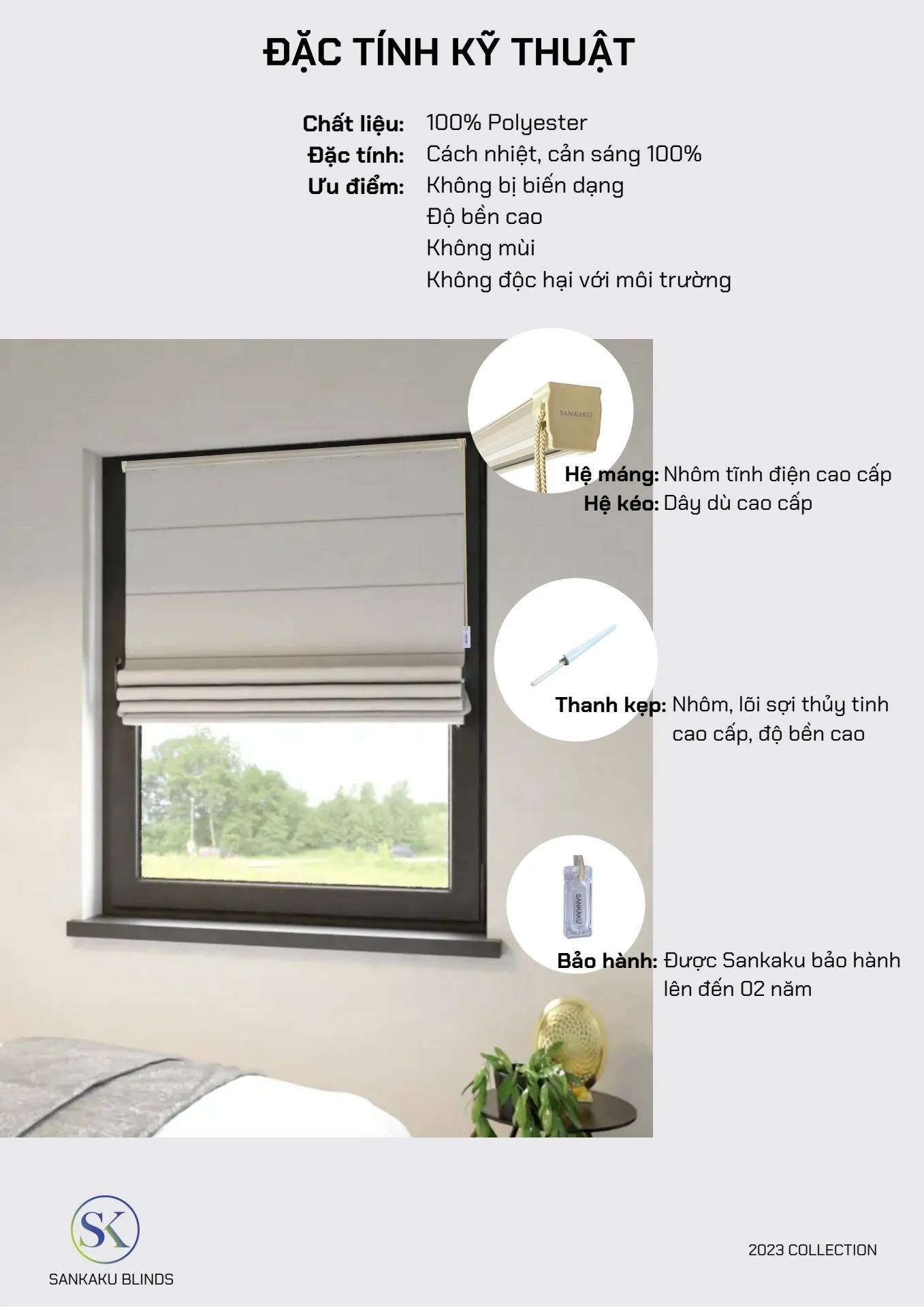 Rèm Roman Vân Nổi SANKAKU RM116: Nét Đẹp Đẳng Cấp, Sang Trọng Với Họa Tiết Độc Đáo - Ảnh 4