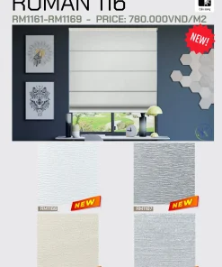 Alternative view of Rèm Roman Vân Nổi SANKAKU RM116: Nét Đẹp Đẳng Cấp, Sang Trọng Với Họa Tiết Độc Đáo
