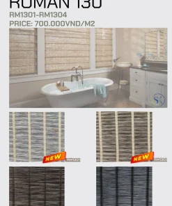 Rèm Roman Sợi Nằm Ngang: Lọc Nắng Hiệu Quả, Mang Vẻ Đẹp Tinh Tế