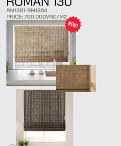 Alternative view of Rèm Roman Sợi Nằm Ngang: Lọc Nắng Hiệu Quả, Mang Vẻ Đẹp Tinh Tế