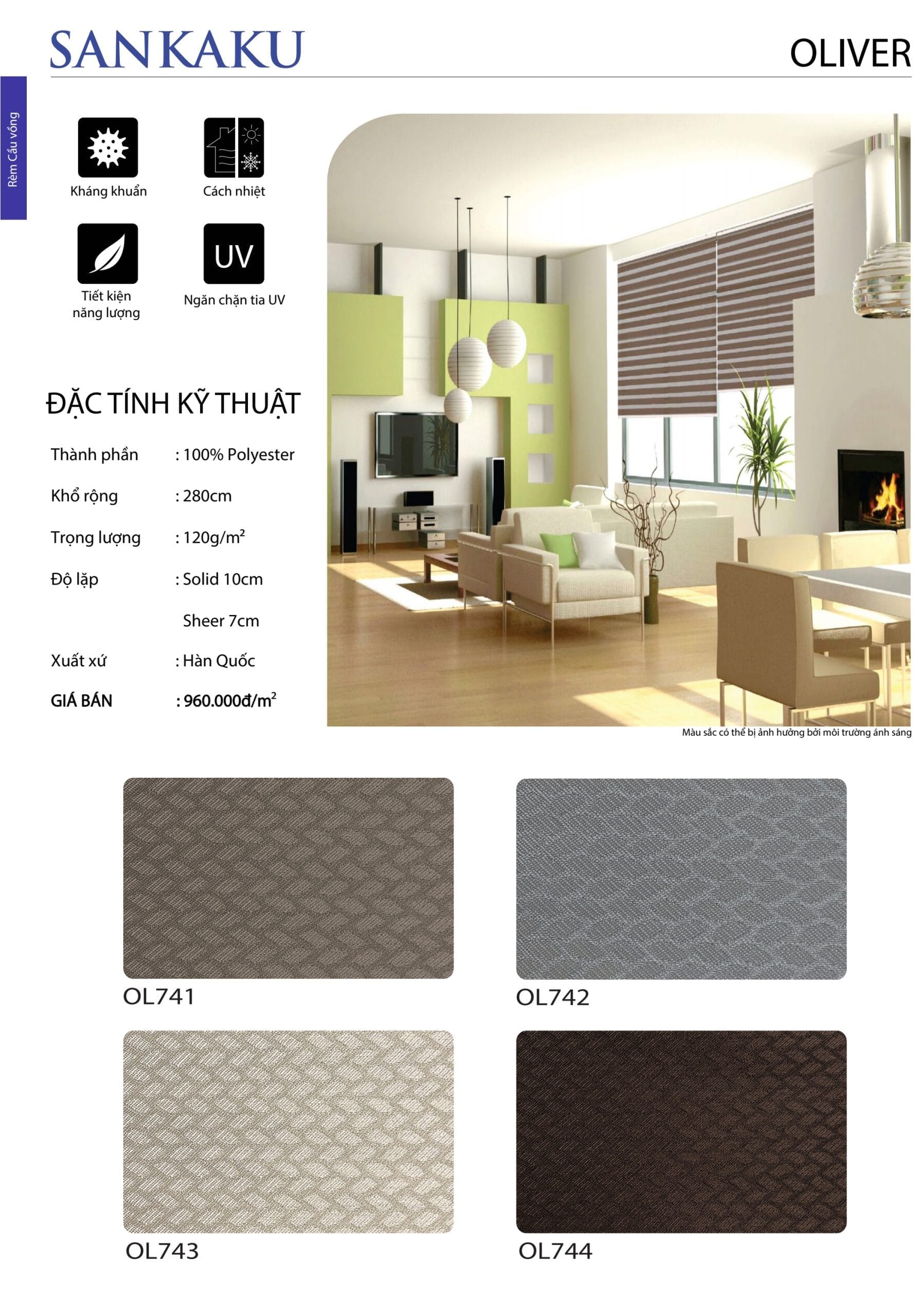 Rèm Cầu Vồng SKK OLIVER